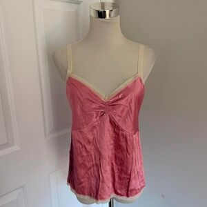 Y2K PINK VICTORIA'S SECRET SLIP TANK TOP